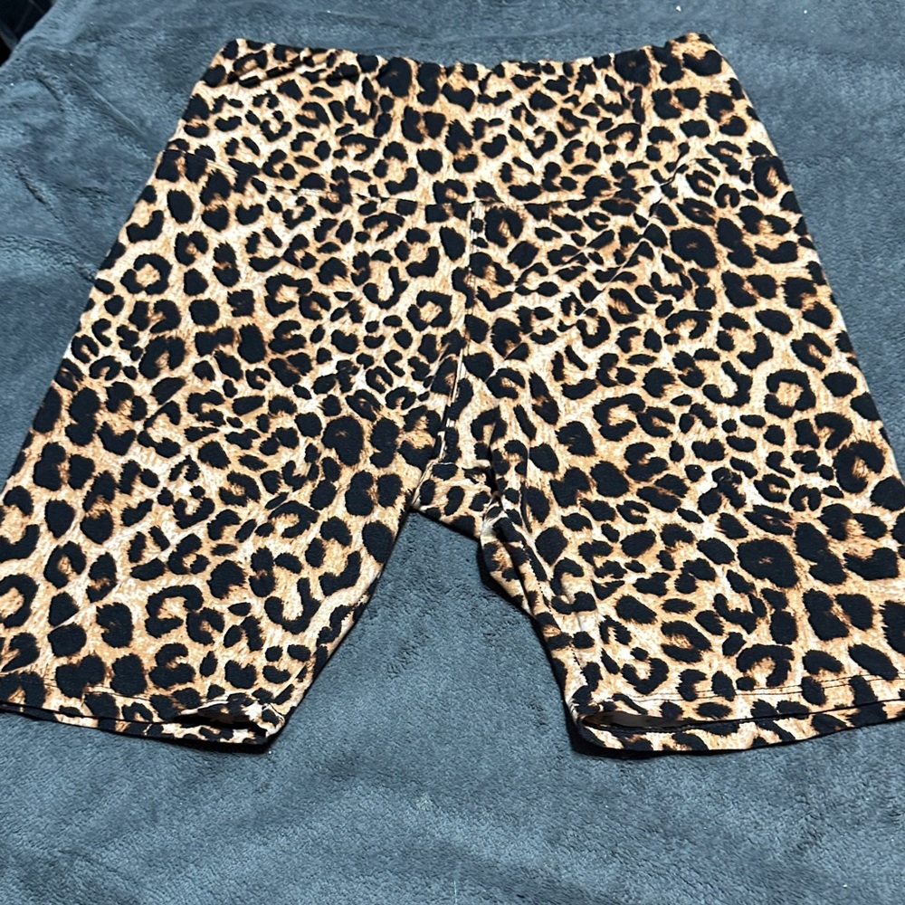 Leopard Print Women's Bike Shorts